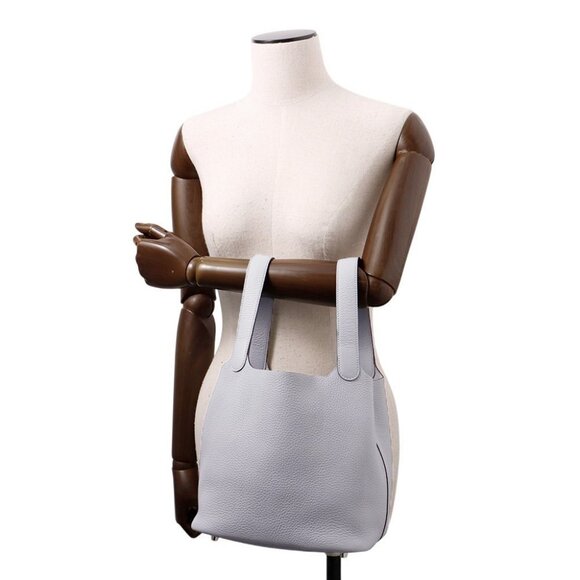 HERMES Picotin Lock Size MM Taurillon Clemence Green Pantan - Picture 3 of 7